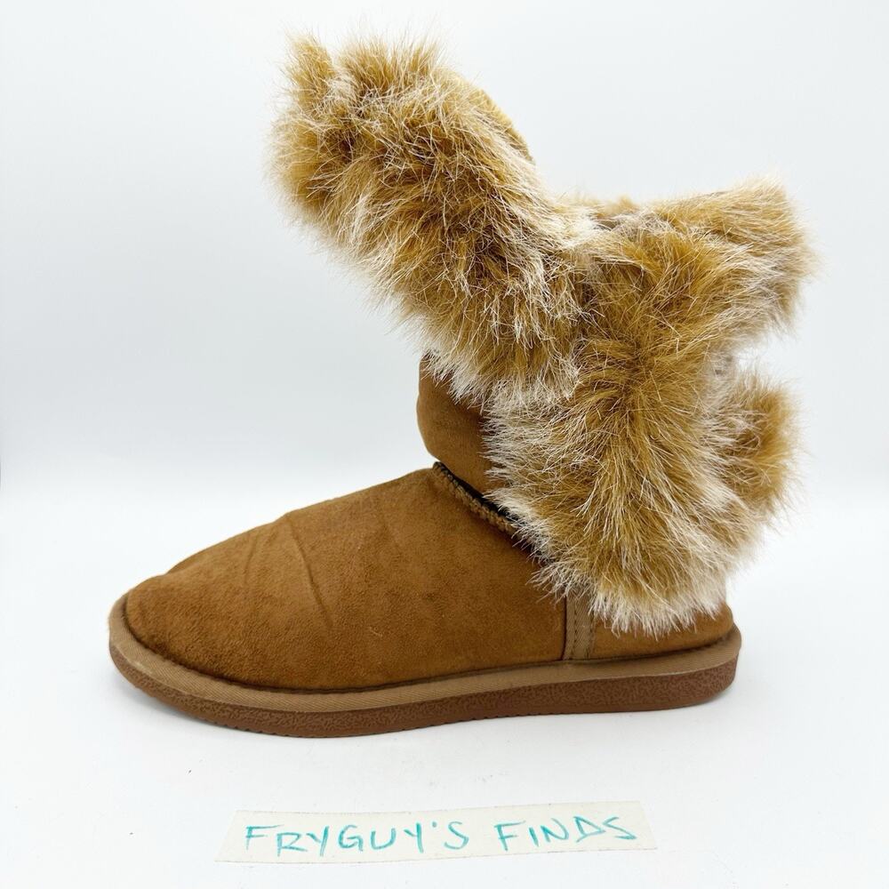 New England Patriots FOCO Cuce Shoes NFL Faux Fur / Suede Boots Women's Size 8